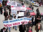 Pazarcılar Rize'de eylem yaptı!