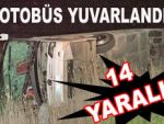 Rize otobüsü kaza yaptı: 14 yaralı