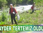 Ayder'de 40 kişi 2 ton çöp topladı!