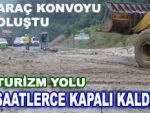 Heyelan Ç.Hemşin'de yol kapattı