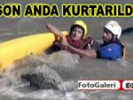 Rizeli kanocu son anda kurtarıldı