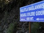 Halatla bağlanmış evlere gider!