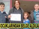 Veliler, çocuklarından belge aldı!