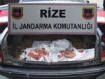 Rize'de yine kaçak et yakalandı