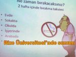 Rize Üniversiteli öğrencilerden sigaraya veto