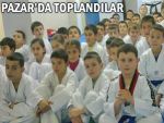 İlçelerdeki tekvandocular Pazar'da toplandı