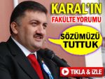 Karal, Pazar'a fakülte kurulmasını yorumladı