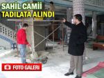 Pazar Sahil Camii'nin içi tadilata alındı