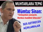 Başkan Mümtaz Sinan'dan sert sözler