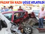 Pazar'da zincirleme kaza ucuz atlatıldı