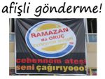 Ramazan'da açık hamburgerciye kinayeli afiş!