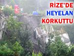 Rize'de heyelandan LPG istasyonu çöktü!