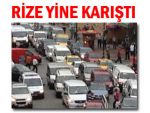 Rize'de şehir içi trafiği adeta felç oldu!