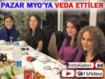 Pazar MYO'dan 3 hocaya veda yemeği