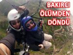 Bakırcı paraşütle çay bahçesine düştü
