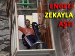 ENGELLİ VATANDAŞA LAZ USULÜ ASANSÖR!