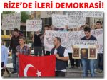 RİZE'DE POLİSE DESTEK GÖSTERİSİ