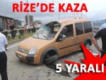 RİZE'DE TİCARİ ARAÇ TAKLA ATTI: 5 YARALI