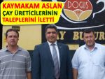 Kaymakam müdürlere üreticinin derdini aktardı