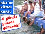 Rize'de, 4 günde garantili yüzme kursu!