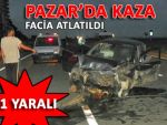 Pazar'da trafik kazası ucuz atlatıldı: 1 yaralı