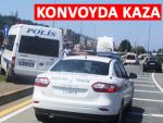 BAŞBAKAN'IN KONVOYUNDA TRAFİK KAZASI