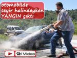 SEYİR HALİNDEKİ OTOMOBİL ALEV ALDI