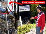 RİZE'DE 'DİKKAT MEZARLIK VAR' TABELASI!