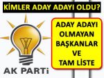 KİMLER ADAY ADAYI OLDU? TAM LİSTE