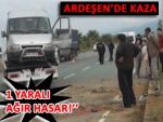 ARDEŞEN'DE MİNİBÜS TAKLA ATTI: 1 YARALI