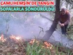 Çamlıhemşin'deki yangın sopalarla söndürüldü!
