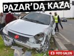 PAZAR LİSE KAVŞAĞINDA TRAFİK KAZASI