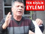 Rize Adliyesi önünde tek kişilik HES protestosu