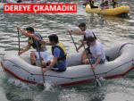 Millet derelerde, Rizeli denizde rafting yapıyor!