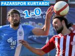 PAZARSPOR BU GALİBİYETLE LİGDE KALDI