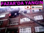 PAZAR'DA EV YANGINI UCUZ ATLATILDI