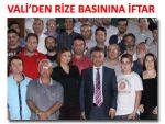 Rize Valisi Yazıcı, gazetecilere iftar verdi