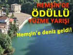 Hemşin'de gölette ödüllü yüzme yarışı!