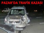 PAZAR'DA TRAFİK KAZASI UCUZ ATLATILDI