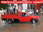 RİZE’DE OKULUN BAHÇESİNİ SU BASTI