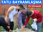 Pazarspor'da bayramlaşma baklava ile yapıldı