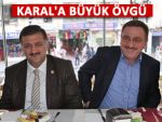 Karal esnaflarla kahvaltı yaptı dert dinledi