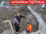 RİZE'DE YOL ÇİLESİNE İLGİNÇ ÇÖZÜM!