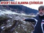 Ayder'de festival yerini ralli alanına çevirdiler!