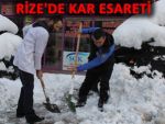 RİZE'DE KAR YAĞIŞI KENTİ FELCE UĞRATTI!