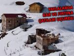 Çamlıhemşin'de yayla evlerine fırtına darbesi