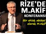 'Bir ahlak abidesi olarak M. Akif' konferansı