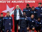 RİZESPOR ŞEHİTLERİ ANARAK İDMAN YAPTI