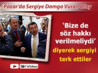 'Bize de söz verilmeliydi' diyerek sergiyi terk ettiler