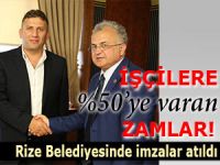 RİZE BELEDİYESİ’NDE TOPLU İŞ SÖZLEŞMESİ İMZALANDI